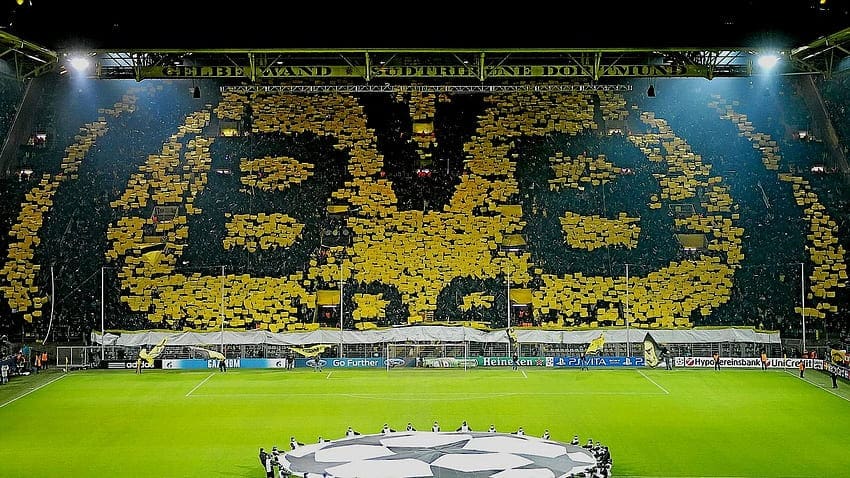 Live Sporting Event. Yellow Wall. Signal Iduna Park